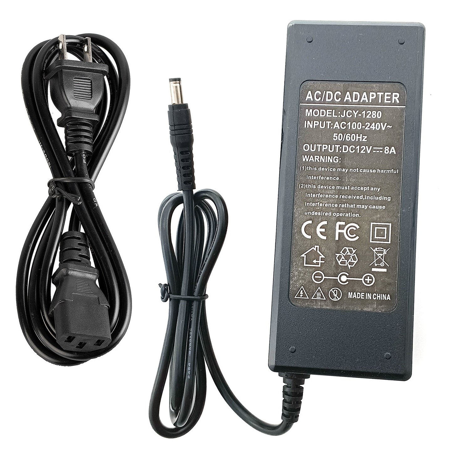 DC 12V 8A 96W Power Supply Adapter - QAREQU