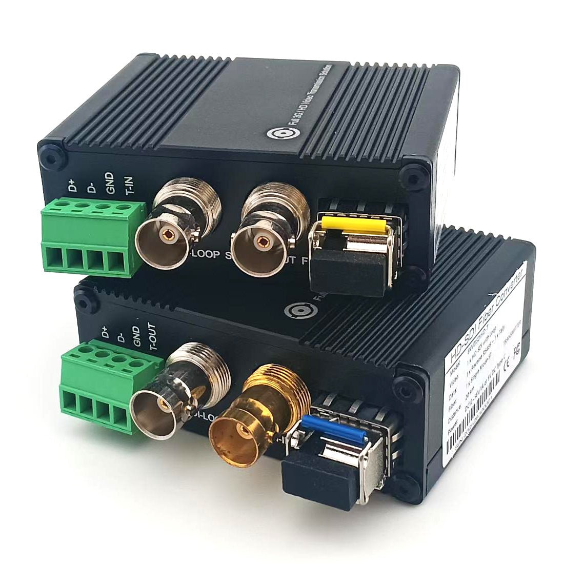 HD - SDI over Fiber Optic Extender Kit (LC, 20KM, RS485) - QAREQU
