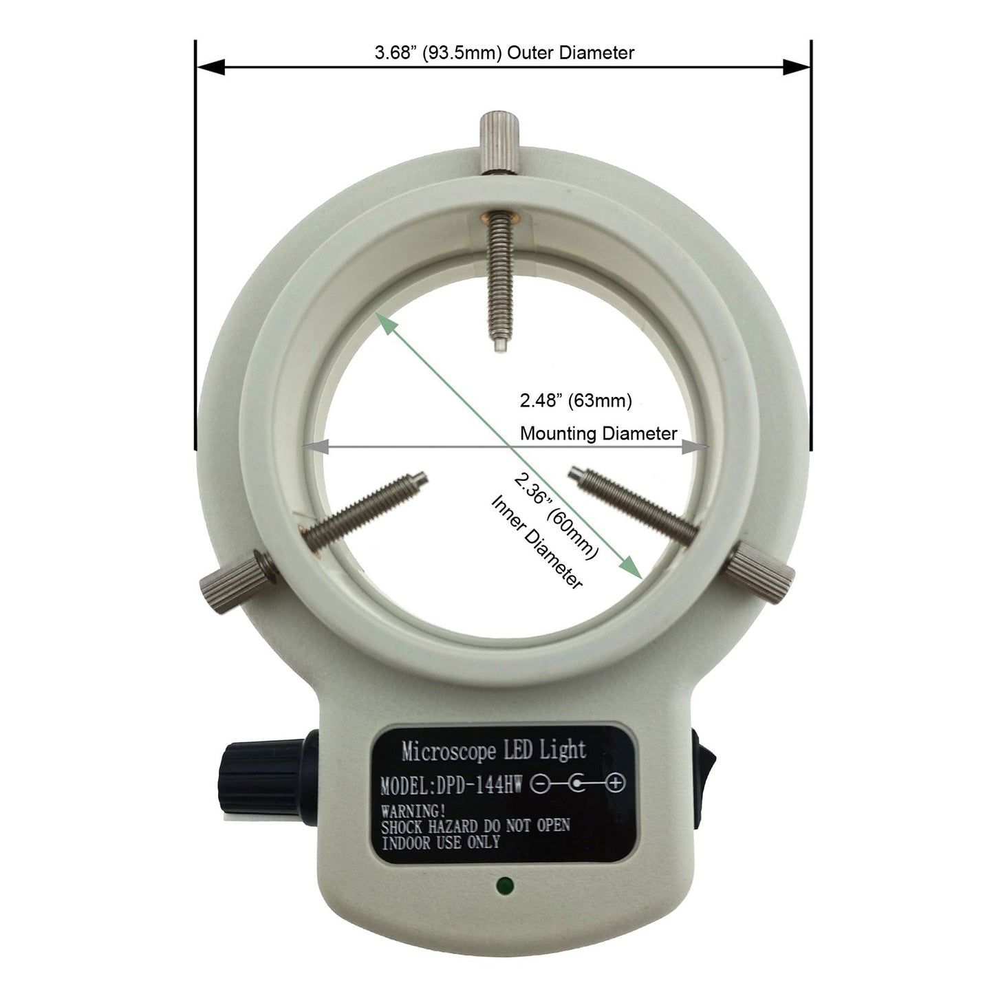 144 LED Ring Light, Inegtraged Dimmer - QAREQU