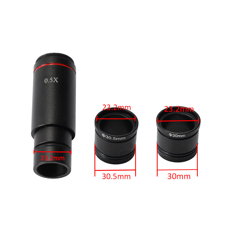 0.5X Reduction Lens, C Mount, 23.2mm 30.5mm Eyepiece Adapter