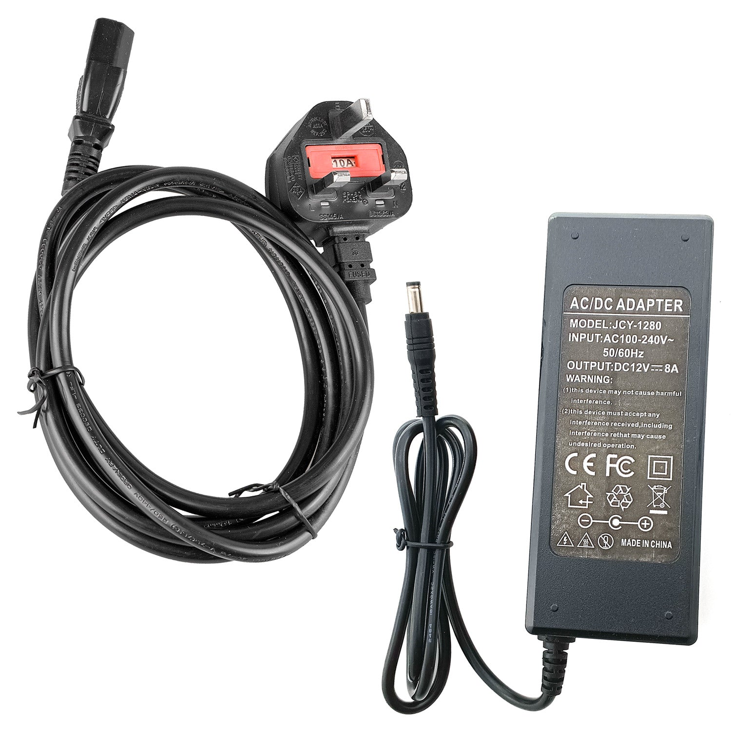 DC 12V 8A 96W Power Supply Adapter - QAREQU